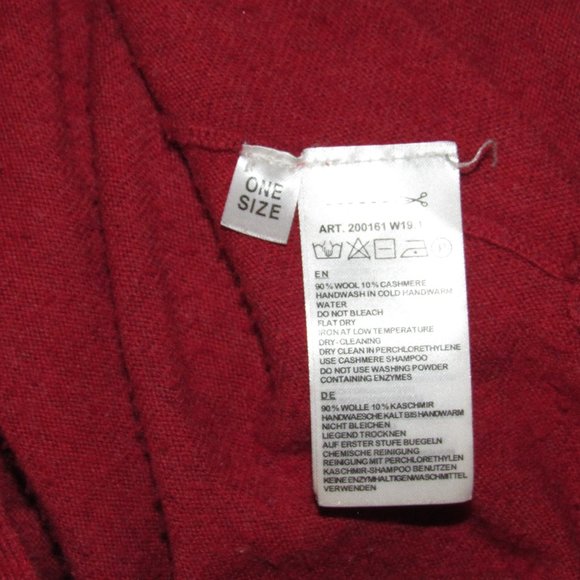 REPEAT Wool Cashmere Rusty Orange Red Oversized Turtleneck Tunic Sweater One Sz - Picture 6 of 6